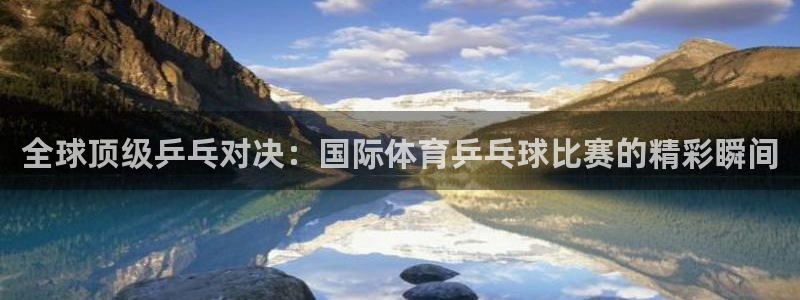 全球顶级乒乓对决：国际体育乒乓球比赛的精彩瞬间
